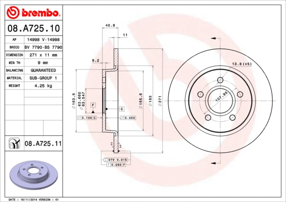 Brake Disc (08.A725.10)