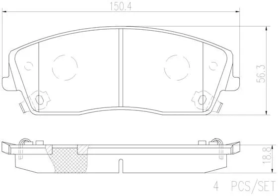 Brake Pad Set, disc brake (P11019N)