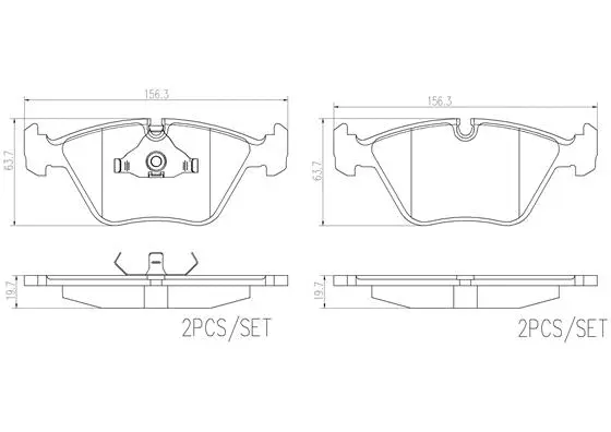 Brake Pad Set, disc brake (P06012N)