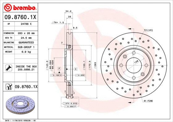 Brake Disc (09.8760.1X)