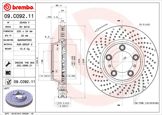 Brake Disc (09.C092.11)