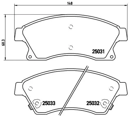 Brake Pad Set, disc brake (P 59 076)