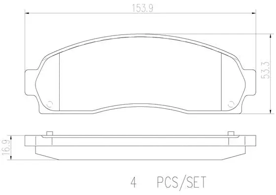 Brake Pad Set, disc brake (P24180N)