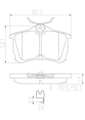 Brake Pad Set, disc brake (P28030N)