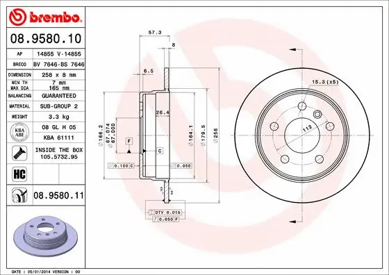 Brake Disc (08.9580.10)