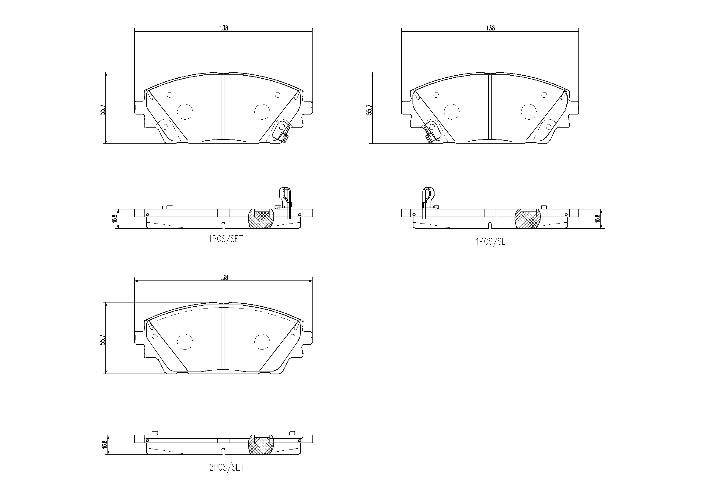 Brake Pad Set, disc brake (P49065N)