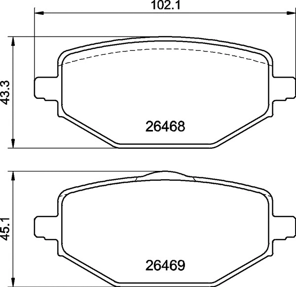 Brake Pad Set, disc brake (P 68 076)