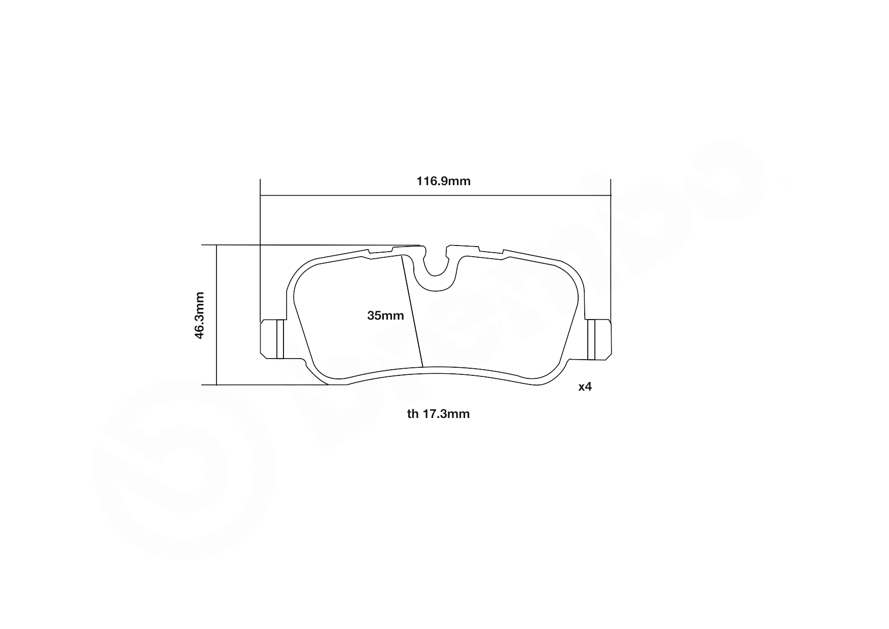 High Performance Brake Pad Set