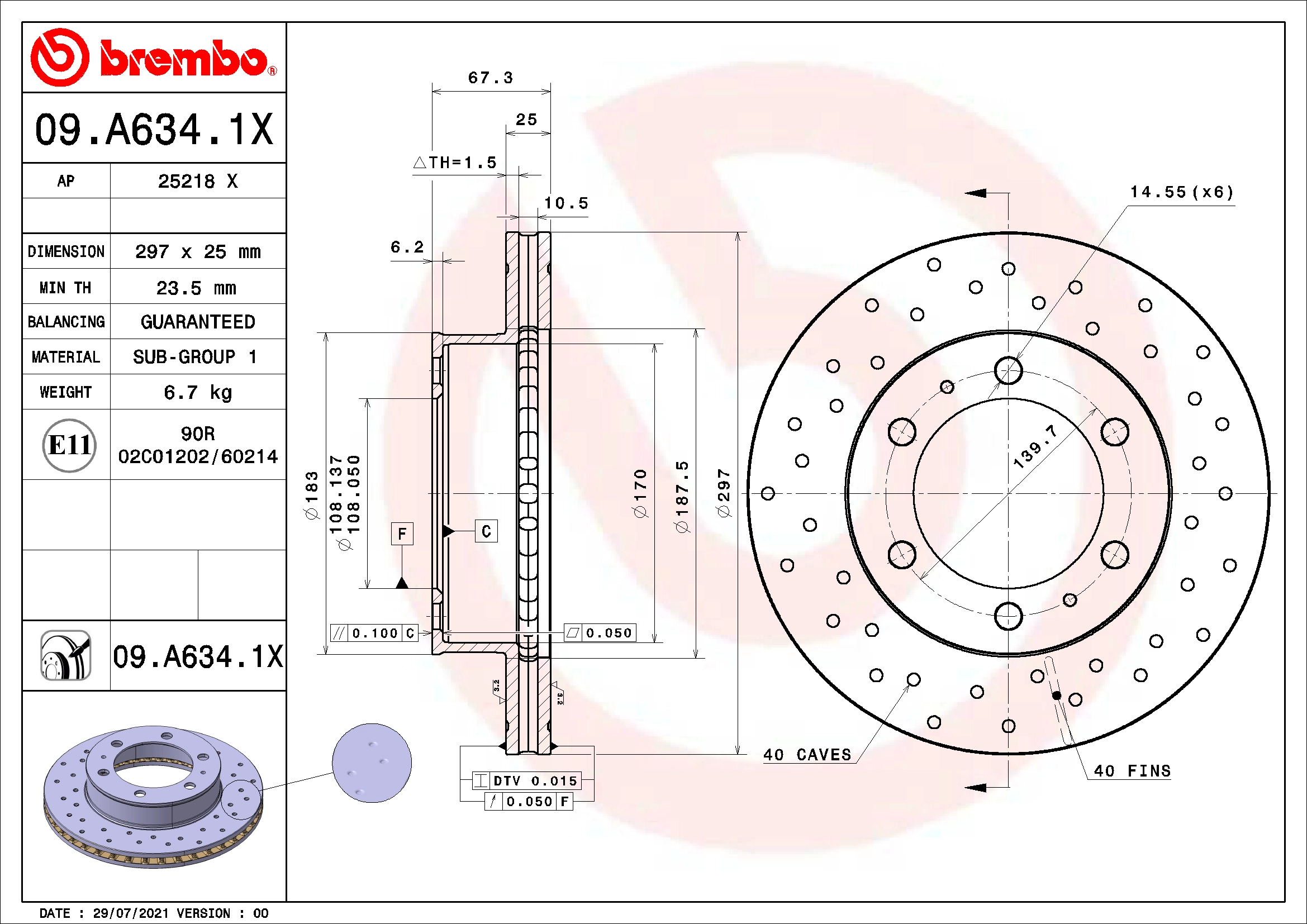 Brake Disc (09.A634.1X)