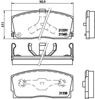 Brake Pad Set, disc brake (P 16 005)