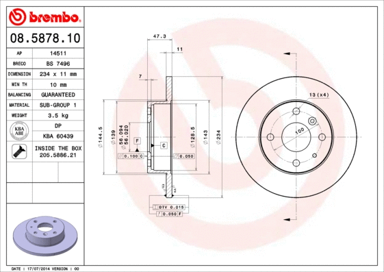 Brake Disc (08.5878.10)