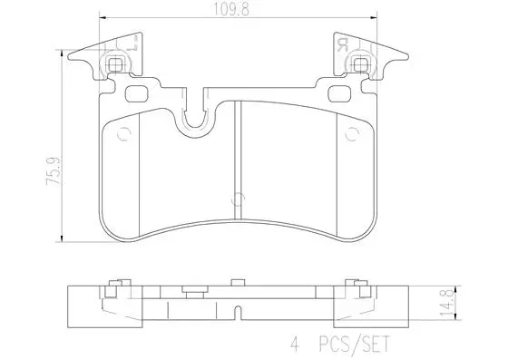 Brake Pad Set, disc brake (P50113N)