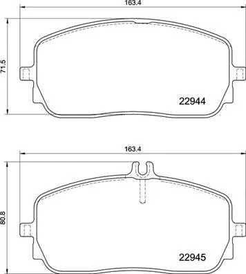 Brake Pad Set, disc brake (P 50 152)