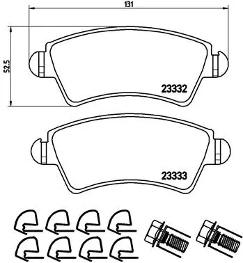 Brake Pad Set, disc brake (P 61 067)
