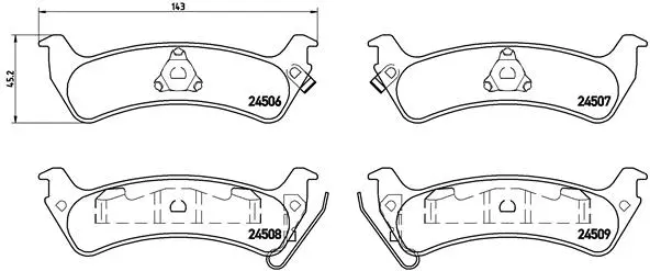 Brake Pad Set, disc brake (P 37 012)