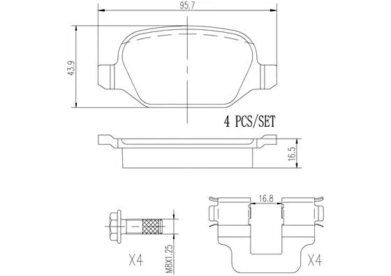 Brake Pad Set, disc brake (P23065N)