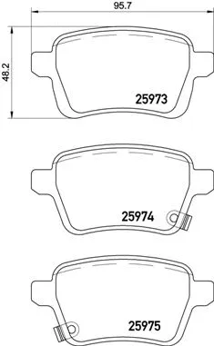 Brake Pad Set, disc brake (P 23 156)