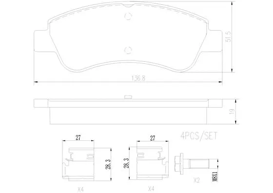 Brake Pad Set, disc brake (P61066N)
