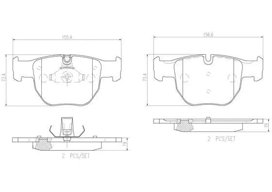 Brake Pad Set, disc brake (P44012N)