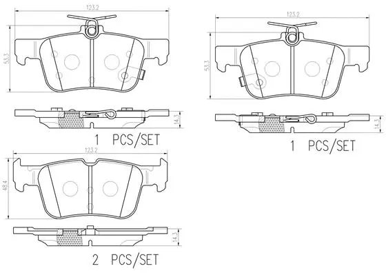 Brake Pad Set, disc brake (P24217N)
