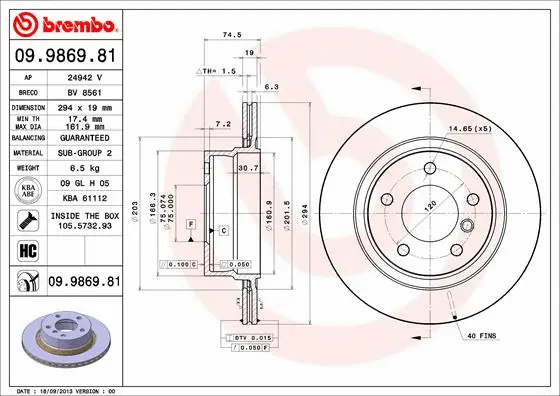 Brake Disc (09.9869.81)