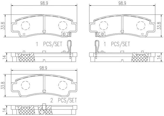 Brake Pad Set, disc brake (P56063N)