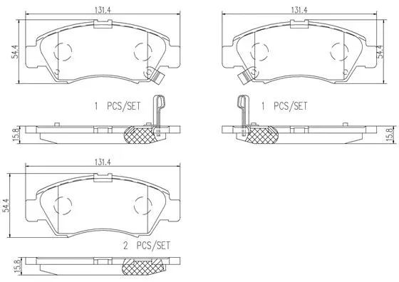 Brake Pad Set, disc brake (P28024N)