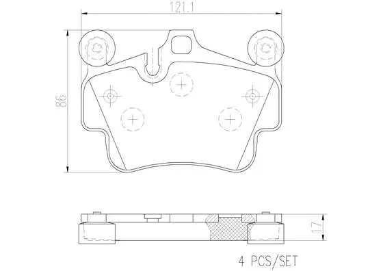 Brake Pad Set, disc brake (P65015N)