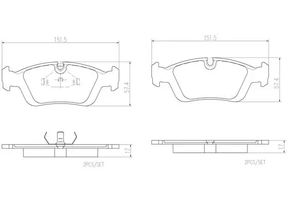 Brake Pad Set, disc brake (P06089N)
