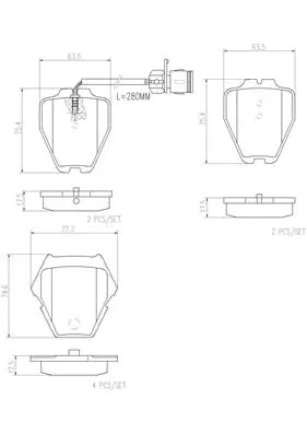 Brake Pad Set, disc brake (P85054N)
