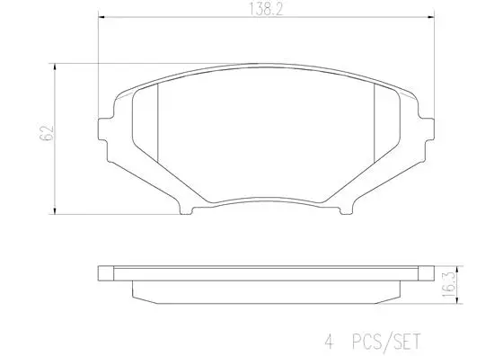 Brake Pad Set, disc brake (P49034N)