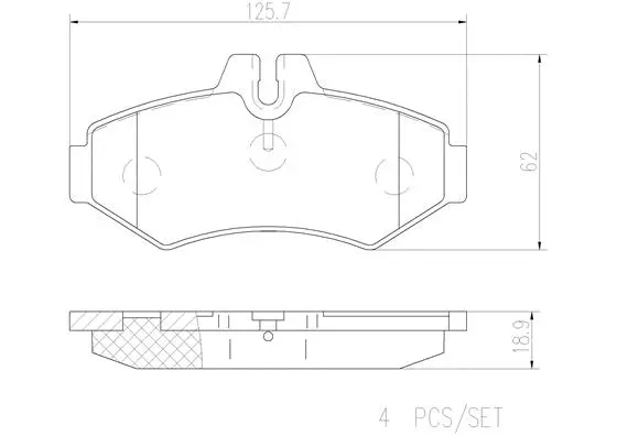 Brake Pad Set, disc brake (P50020N)