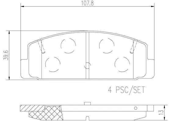 Brake Pad Set, disc brake (P49036N)