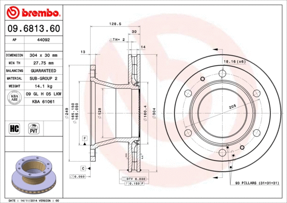 Brake Disc (09.6813.60)