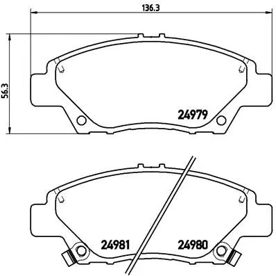 Brake Pad Set, disc brake (P 28 050)