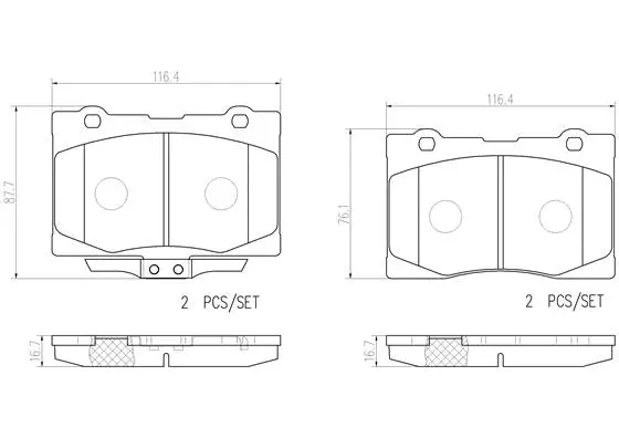 Brake Pad Set, disc brake (P 28 086)