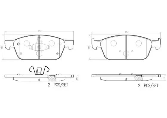 Brake Pad Set, disc brake (P 24 224)