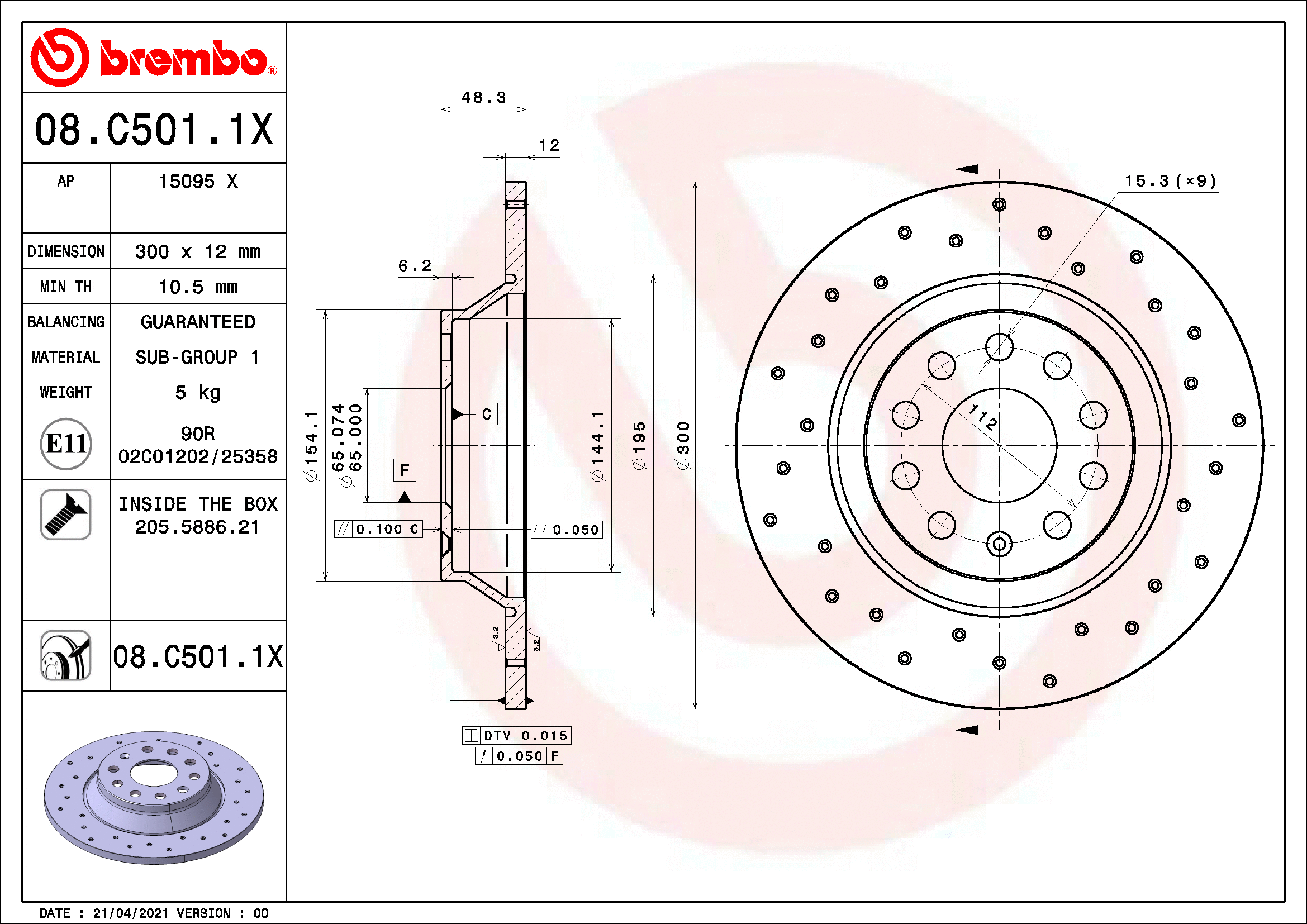 Brake Disc (08.C501.1X)