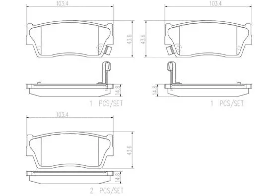 Brake Pad Set, disc brake (P79006N)