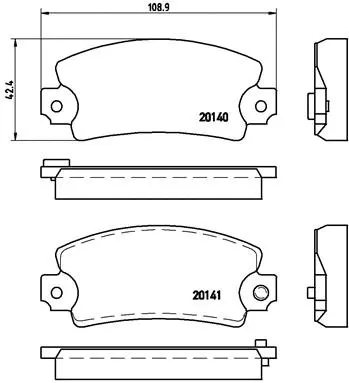 Brake Pad Set, disc brake (P 68 004)