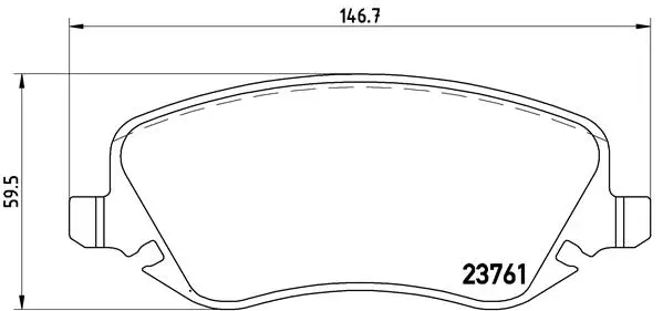 Brake Pad Set, disc brake (P 23 088)