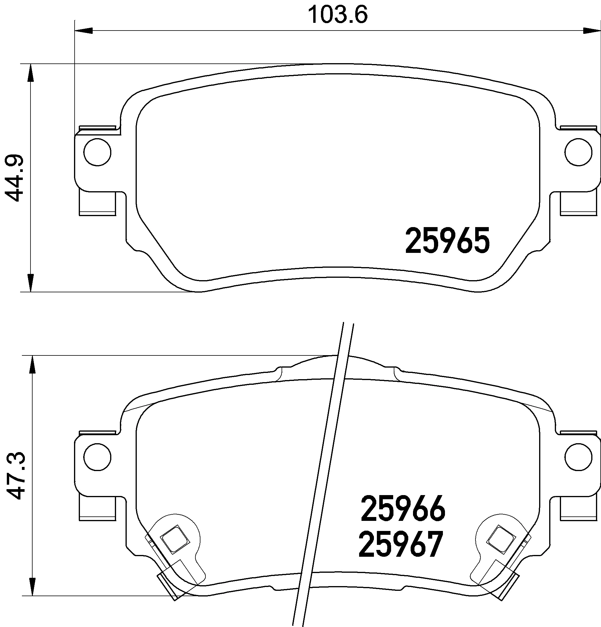 Brake Pad Set, disc brake (P 56 098E)