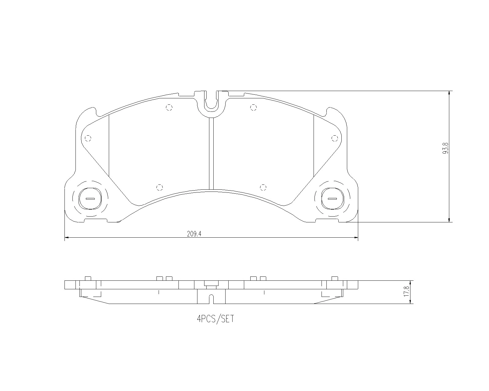 Brake Pad Set, disc brake (P65046N)