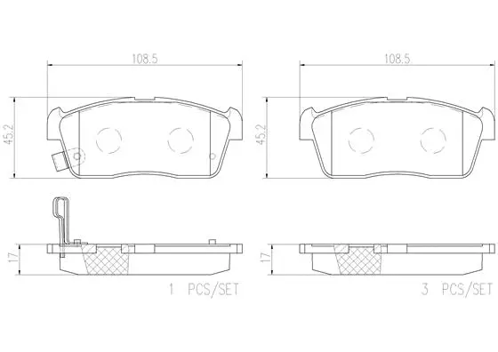 Brake Pad Set, disc brake (P79020N)