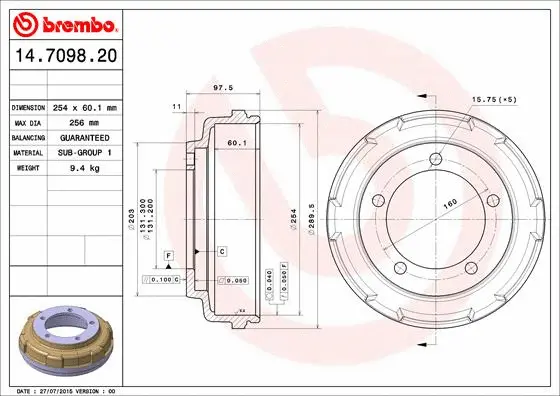 Brake Drum (14.7098.20)