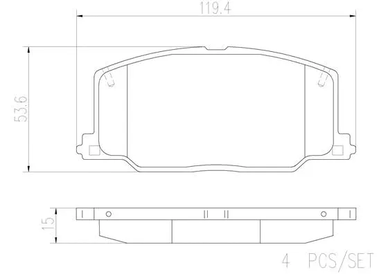 Brake Pad Set, disc brake (P83016N)