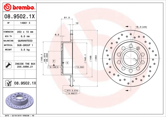 Brake Disc (08.9502.1X)