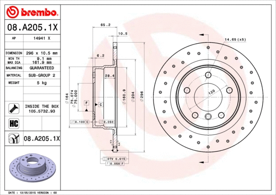 Brake Disc (08.A205.1X)