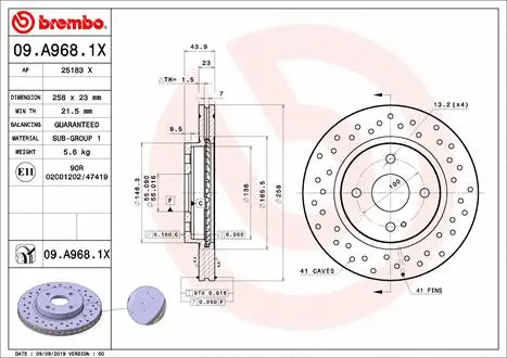 Brake Disc (09.A968.1X)