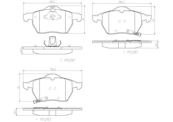 Brake Pad Set, disc brake (P59048N)